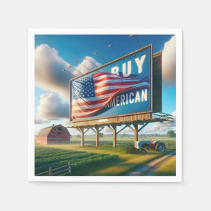 Kaufen Sie amerikanische Reklametafeln mit Bauernt Serviette