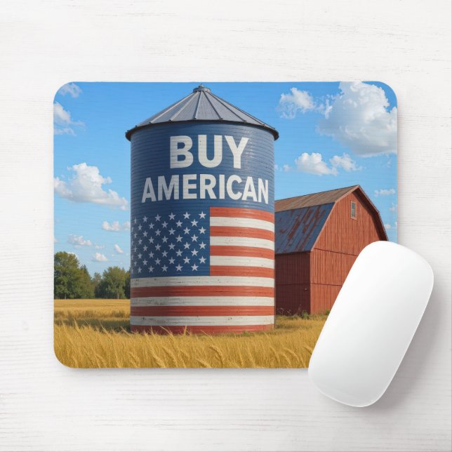 Kaufen Sie amerikanisches Sign auf einem Farm Silo Mousepad (Mit Mouse)
