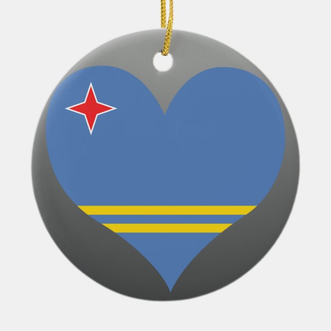 Kaufen Sie Aruba-Flagge Keramikornament (Vorne)