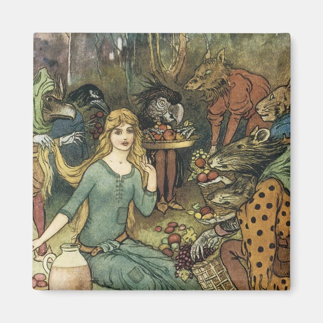 Kaufen Sie bei uns mit einer goldenen Kurve Magnet (Vorne)