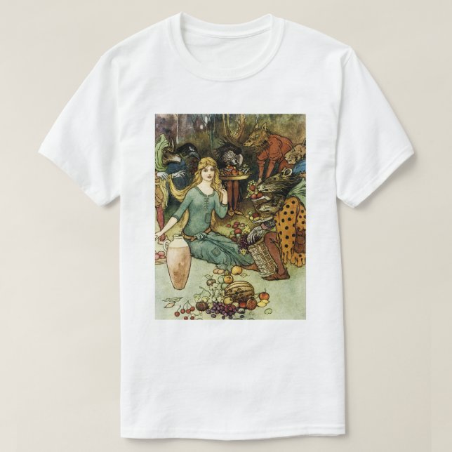 Kaufen Sie bei uns mit einer goldenen Kurve T-Shirt (Design vorne)