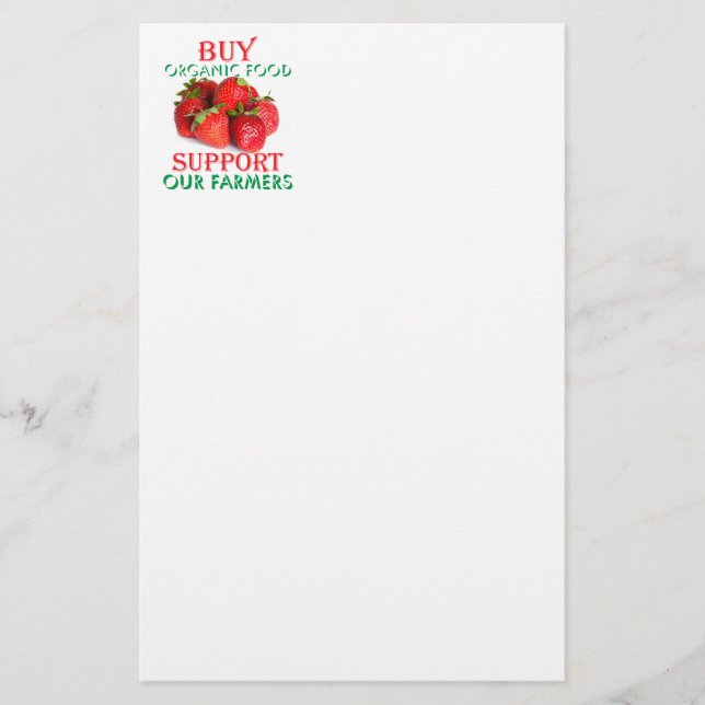 Kaufen Sie Bio Lebensmittel Briefpapier (Vorderseite)