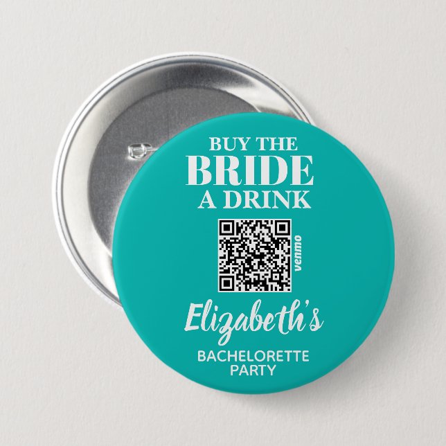 Kaufen Sie Brie A Drink Junggeselinnen-Abschied QR Button (Vorne & Hinten)