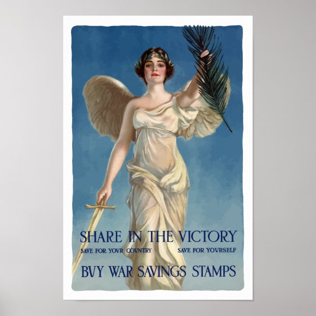 Kaufen Sie Briefmarke von Kriegseinsparungen — WWI Poster (Vorne)