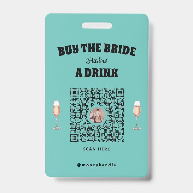 Kaufen Sie das Bride A Drink Abzeichen Ausweis (Vorderseite)