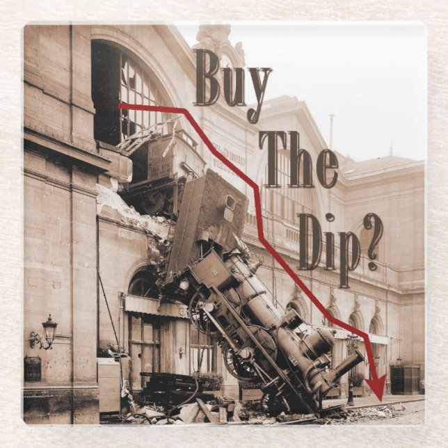 Kaufen Sie den Dip Stock Market Spaß Glasuntersetzer (Vorderseite)