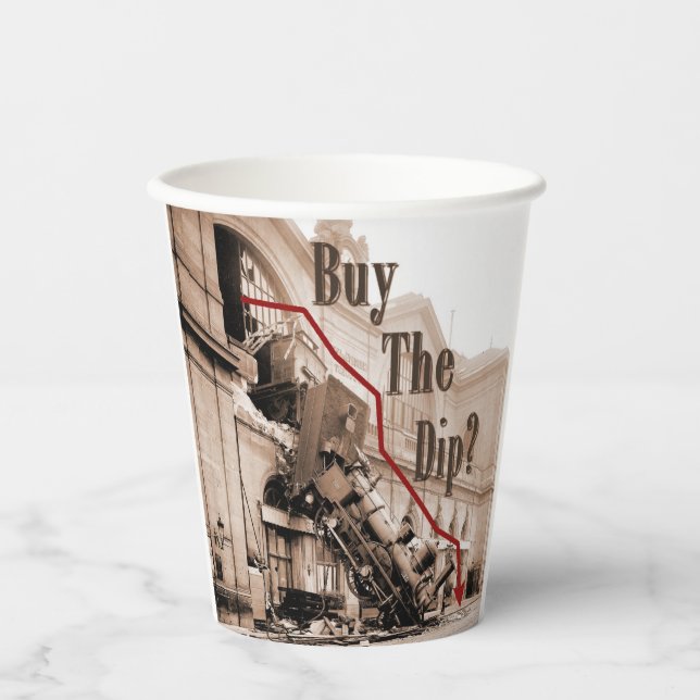 Kaufen Sie den Dip Stock Market Spaß Pappbecher (Vorderseite)