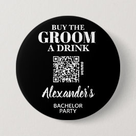 Kaufen Sie den QR-Code für "Groom A Drink Bachelor Button