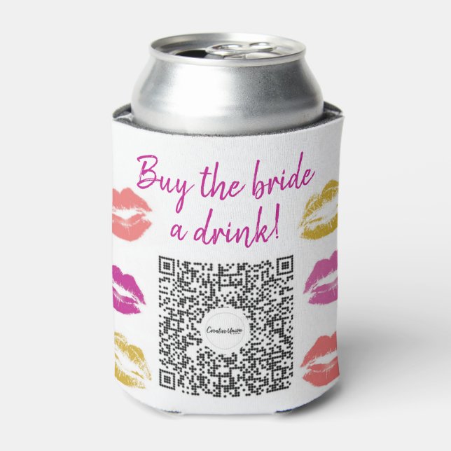Kaufen Sie die Braut ein Drink QR-Junggeselinnen-A Dosenkühler (Kanne Vorderseite)
