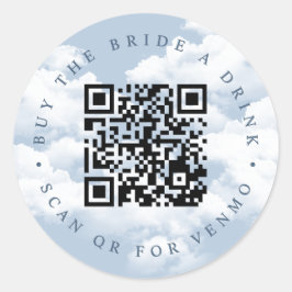 Kaufen Sie die Braut ein Getränk "on Cloud Nine" B Runder Aufkleber