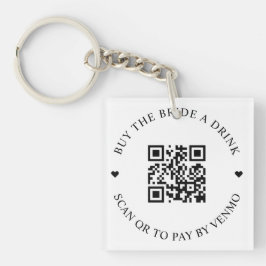 Kaufen Sie die Braut ein Getränk QR Code Schlüsselanhänger