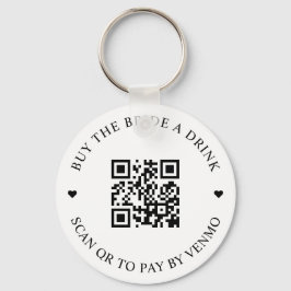 Kaufen Sie die Braut ein Getränk QR Code Schlüsselanhänger
