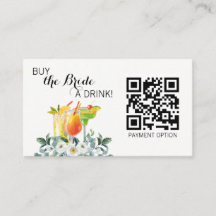 Kaufen Sie die Braut ein Getränk QR-Code Visitenkarte