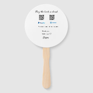 Kaufen Sie die Braut ein Getränk Spende QR Venmo P Fächer