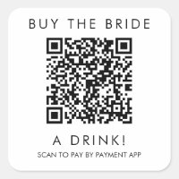 Kaufen Sie die Braut einen Drink QR Sticker