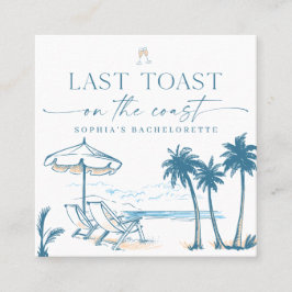 Kaufen Sie die Bride a Drink QR Code Card Bachelor Quadratische Visitenkarte