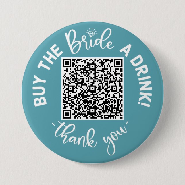 Kaufen Sie die Bridge A Drink QR Code Rosa Bachelo Button (Vorderseite)