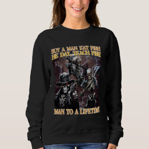 Kaufen Sie einen Mann, der Fisch isst, der tagsübe Sweatshirt