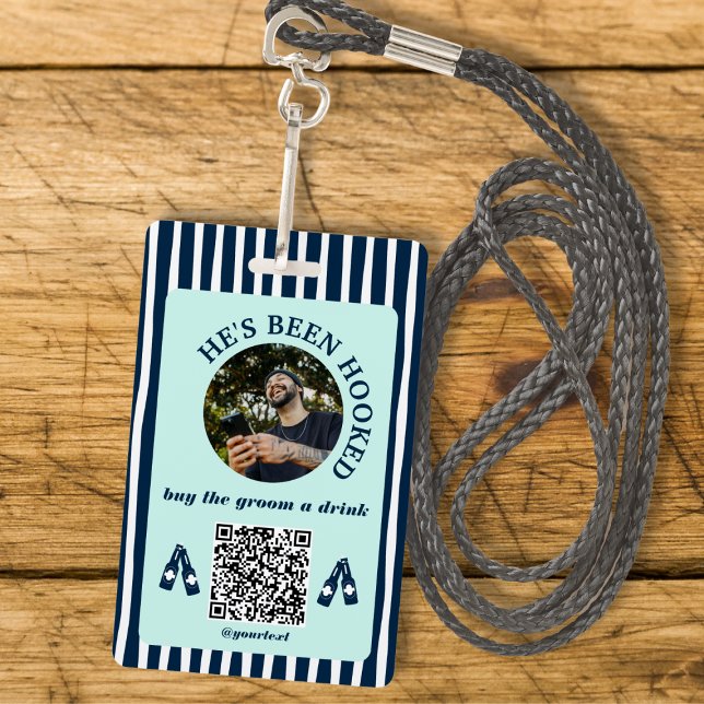Kaufen Sie Groom A Drink Nautical Fishing Bachelor Ausweis (Buy Groom A Drink Nautical Fishing Bachelor Party Badge)