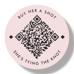 Kaufen Sie ihr einen Schuss Bachelorette QR-Code Runder Aufkleber