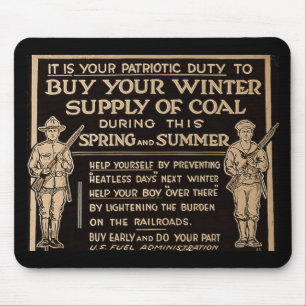Kaufen Sie Ihre Winter-Versorgung Kohle Vintag - Mousepad