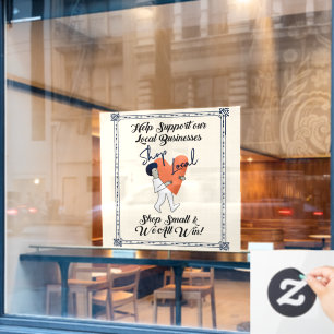 Kaufen Sie kleine Support-Unternehmen vor Ort Fensteraufkleber