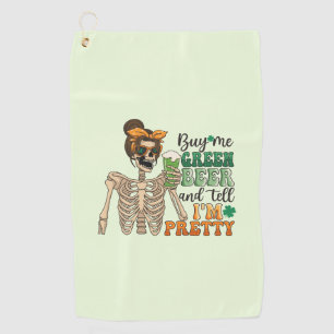 Kaufen Sie mir grünes Bier - Skelett St. Patrick Golfhandtuch