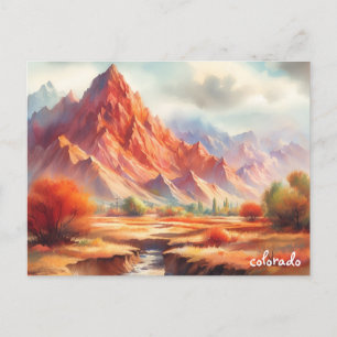 Kaufen Sie rote Travel Vintage Colorado Springs Po Postkarte