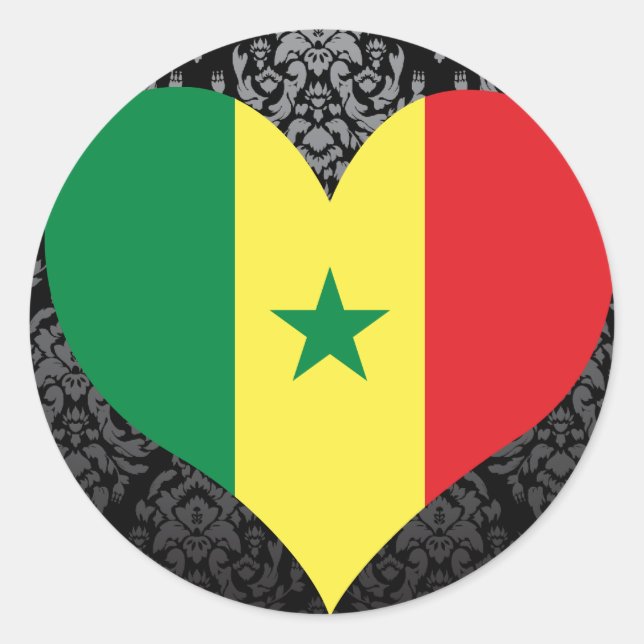 Kaufen Sie Senegal-Flagge Runder Aufkleber (Vorderseite)