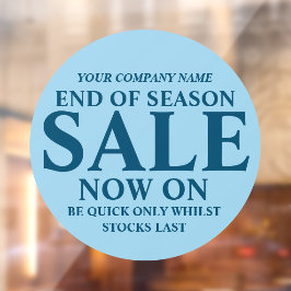 Kaufhaus-Einzelhandel Geschäftszeichen blaue Kreis Fensteraufkleber