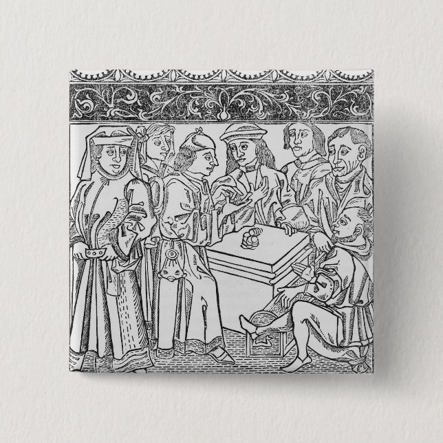 Kaufleute und Geldverleiher Button (Vorderseite)