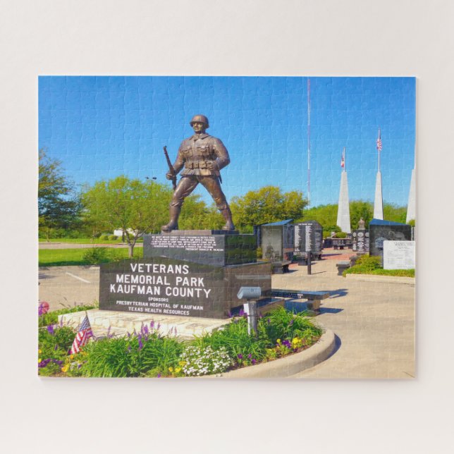 Kaufman Landkreis Veterans Memorial Normandie Fran Puzzle (Horizontal)
