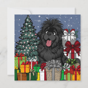 Kaufrausch Newfoundland Verrückte Weihnachtsgesche Feiertagskarte