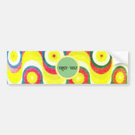 KAUFSTICKER-ETIKETT CRAZY GOLF STIL AUTOAUFKLEBER