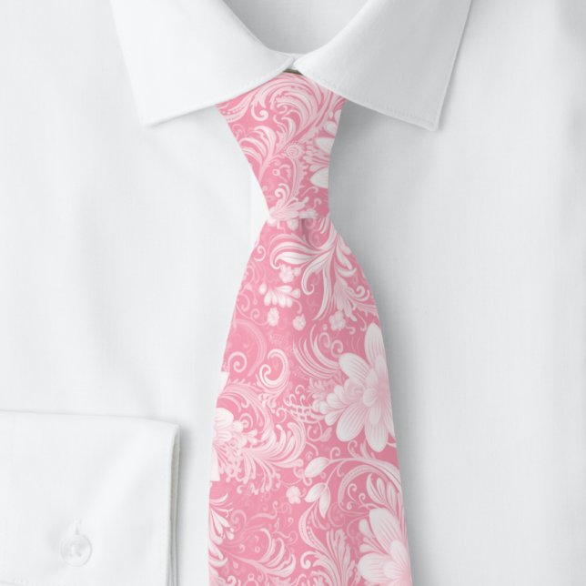 Kaugummi-Blumen-Batik Krawatte (Von Creator hochgeladen)
