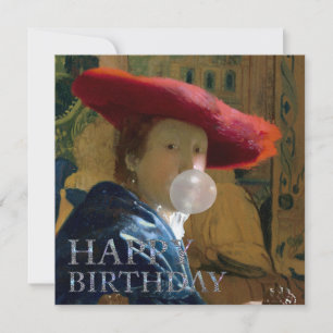 Kaugummi-Diva bläst Kaugummi Alles Gute zum Geburt Karte