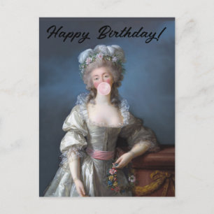 Kaugummi-Diva du Barry Alles Gute zum Geburtstag Postkarte