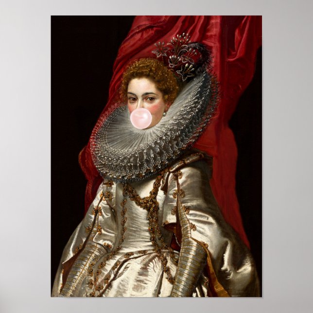 Kaugummi Diva in einer Nackenruppe Poster (Vorne)