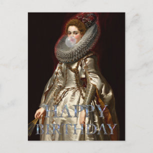 Kaugummi-Diva Marchesa Alles Gute zum Geburtstag Postkarte