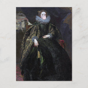 Kaugummi-Diva Marchesa Postkarte