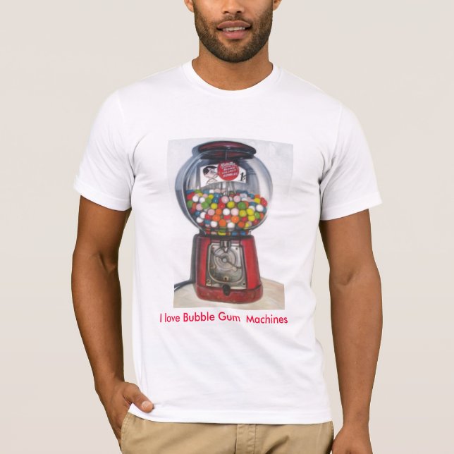 Kaugummi-Maschinen-Kunst T-Shirt (Vorderseite)