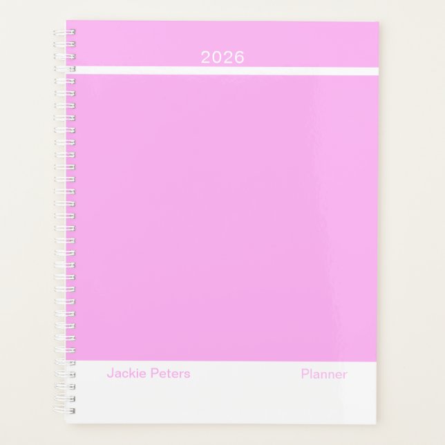 Kaugummi-Rosa Minimalist Planer (Vorderseite)