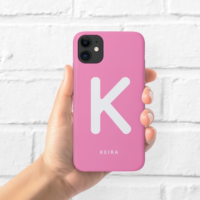 Kaugummi-Rosa-Monogramm-Handyhülle Case-Mate iPhone Hülle (Von Creator hochgeladen)