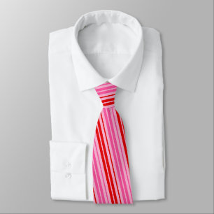 Kaugummi-Rosa-Rot-Vertikal-Streifen-Design Krawatte