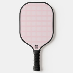 Kaugummi-Rosa und Lavendel-Schamrot-Gingham-Muster Pickleball Schläger