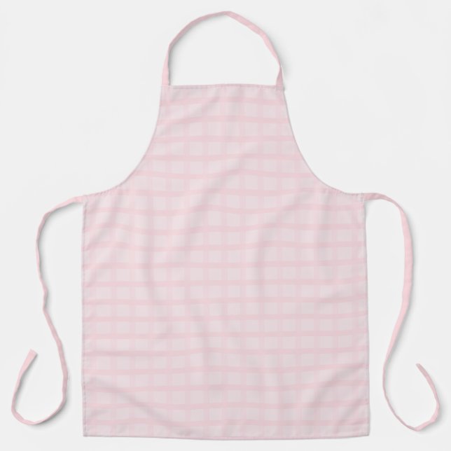 Kaugummi-Rosa und Lavendel-Schamrot-Gingham-Muster Schürze (Vorderseite)