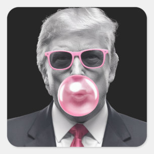 Kaugummi Trump Donald Trump 2024 Wähle Trump  Quadratischer Aufkleber