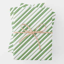 Kaugummi-Zuckerstangen-Weihnachtsstreifen Geschenkpapier Set