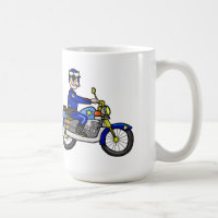 Kaukasische Motorrad Polizist Tasse Anpassen!