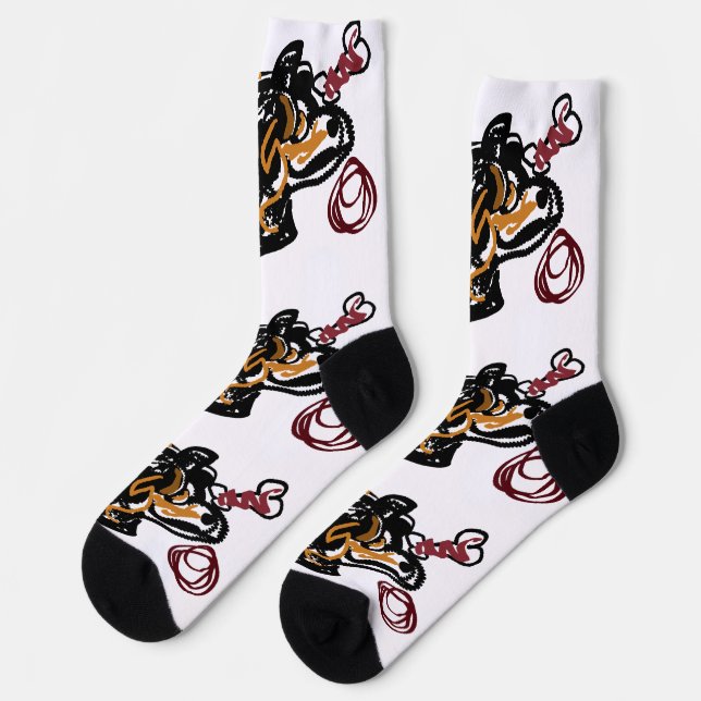 Kaukasischer Schäferhund Kunst  Socken (Linkes Detail)